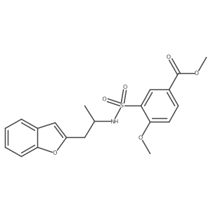 methyl 3-(N-(1-(benzofuran-2-yl)propan-2-yl)sulfamoyl)-4-methoxybenzoate Structure