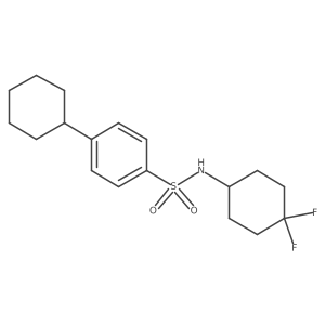 4-cyclohexyl-N-(4,4-difluorocyclohexyl)benzenesulfonamide结构式