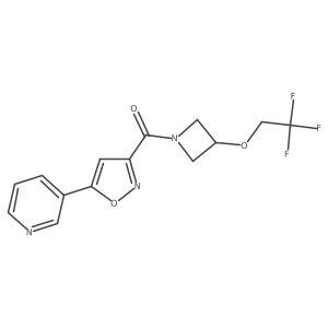 (5-(Pyridin-3-yl)isoxazol-3-yl)(3-(2,2,2-trifluoroethoxy)azetidin-1-yl)methanone Structure