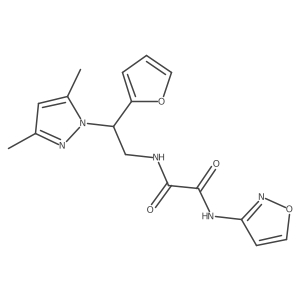 N1-(2-(3,5-dimethyl-1H-pyrazol-1-yl)-2-(furan-2-yl)ethyl)-N2-(isoxazol-3-yl)oxalamide结构式