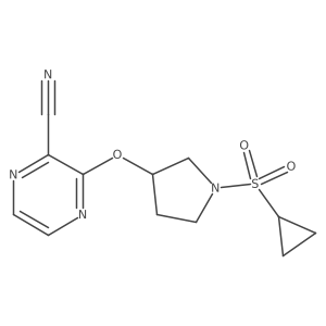 3-((1-(Cyclopropylsulfonyl)pyrrolidin-3-yl)oxy)pyrazine-2-carbonitrile结构式