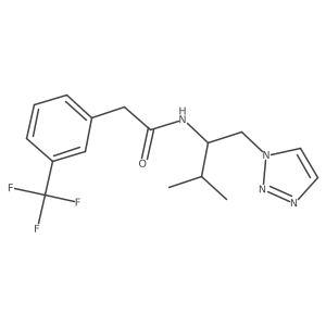 N-(3-methyl-1-(1H-1,2,3-triazol-1-yl)butan-2-yl)-2-(3-(trifluoromethyl)phenyl)acetamide结构式