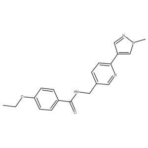 4-ethoxy-N-((6-(1-methyl-1H-pyrazol-4-yl)pyridin-3-yl)methyl)benzamide结构式