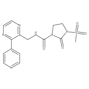 3-methanesulfonyl-2-oxo-N-{[3-(pyridin-4-yl)pyrazin-2-yl]methyl}imidazolidine-1-carboxamide结构式