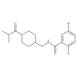 4-{[(5-bromo-2-chlorophenyl)formamido]methyl}-N,N-dimethylpiperidine-1-carboxamide Structure
