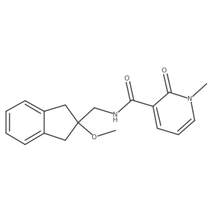 N-((2-methoxy-2,3-dihydro-1H-inden-2-yl)methyl)-1-methyl-2-oxo-1,2-dihydropyridine-3-carboxamide结构式