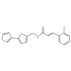 (E)-N-([2,3'-bifuran]-5-ylmethyl)-3-(2-chlorophenyl)acrylamide Structure