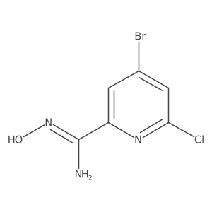4-Bromo-6-chloro-N-hydroxypicolinimidamide结构式