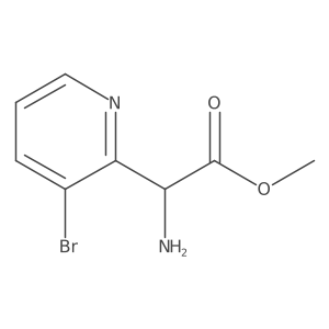 Methyl 2-amino-2-(3-bromopyridin-2-yl)acetate结构式