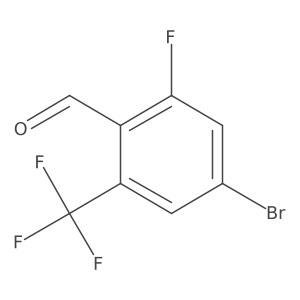 4-Bromo-2-fluoro-6-(trifluoromethyl)benzaldehyde结构式