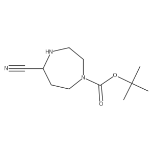 Tert-butyl 5-cyano-1,4-diazepane-1-carboxylate结构式