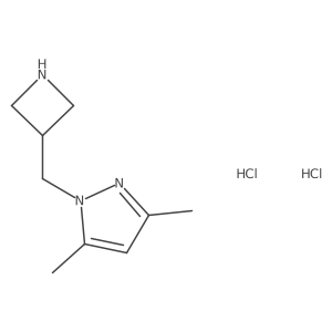 1-(azetidin-3-ylmethyl)-3,5-dimethyl-1H-pyrazole dihydrochloride结构式