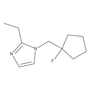 2-ethyl-1-[(1-fluorocyclopentyl)methyl]-1H-imidazole结构式