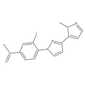 1-(2-Fluoro-4-nitrophenyl)-2'-methyl-1H,2'H-3,3'-bipyrazole结构式