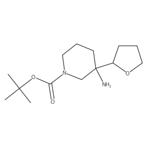Tert-butyl 3-amino-3-(oxolan-2-yl)piperidine-1-carboxylate Structure