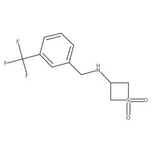 3-({[3-(Trifluoromethyl)phenyl]methyl}amino)-1lambda6-thietane-1,1-dione Structure