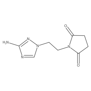 1-[2-(3-amino-1H-1,2,4-triazol-1-yl)ethyl]pyrrolidine-2,5-dione Structure