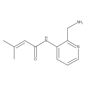 N-[2-(aminomethyl)pyridin-3-yl]-3-methylbut-2-enamide结构式
