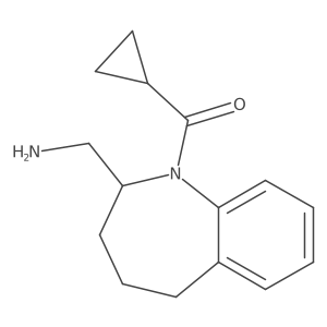 (1-cyclopropanecarbonyl-2,3,4,5-tetrahydro-1H-1-benzazepin-2-yl)methanamine结构式