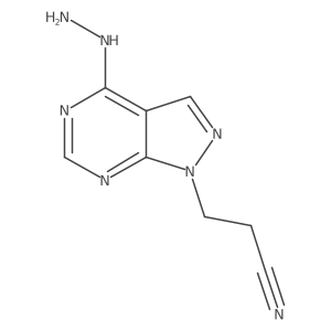 3-{4-hydrazinyl-1H-pyrazolo[3,4-d]pyrimidin-1-yl}propanenitrile Structure