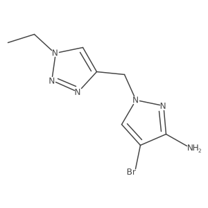 4-bromo-1-[(1-ethyl-1H-1,2,3-triazol-4-yl)methyl]-1H-pyrazol-3-amine结构式
