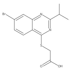 2-{[7-Bromo-2-(propan-2-yl)quinazolin-4-yl]sulfanyl}acetic acid Structure
