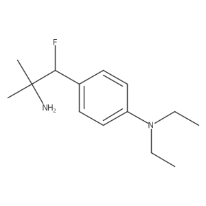4-(2-amino-1-fluoro-2-methylpropyl)-N,N-diethylaniline结构式