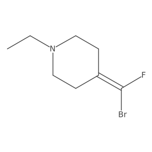 4-[Bromo(fluoro)methylidene]-1-ethylpiperidine结构式