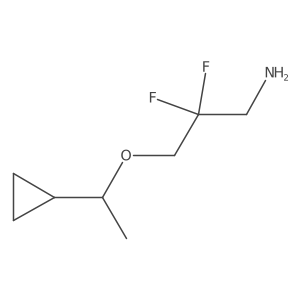 3-(1-Cyclopropylethoxy)-2,2-difluoropropan-1-amine结构式