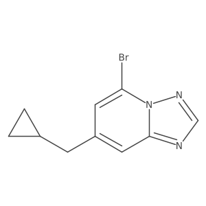 5-Bromo-7-(cyclopropylmethyl)-[1,2,4]triazolo[1,5-a]pyridine结构式