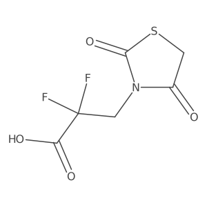 3-(2,4-Dioxo-1,3-thiazolidin-3-yl)-2,2-difluoropropanoic acid Structure