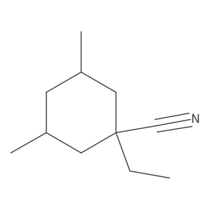 1-Ethyl-3,5-dimethylcyclohexane-1-carbonitrile结构式