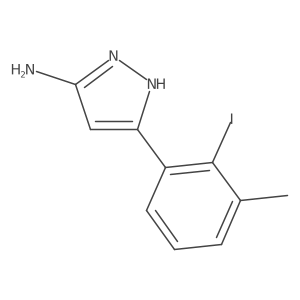3-(2-iodo-3-methylphenyl)-1H-pyrazol-5-amine Structure