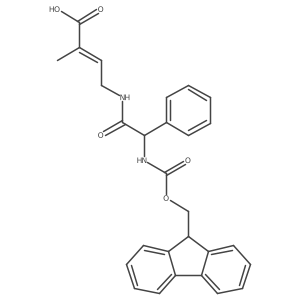 4-[(2S)-2-({[(9H-fluoren-9-yl)methoxy]carbonyl}amino)-2-phenylacetamido]-2-methylbut-2-enoic acid Structure