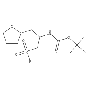 tert-butyl N-[1-(fluorosulfonyl)-3-(oxolan-2-yl)propan-2-yl]carbamate Structure