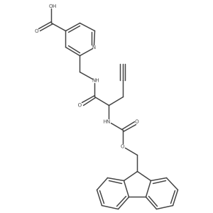 2-{[2-({[(9H-fluoren-9-yl)methoxy]carbonyl}amino)pent-4-ynamido]methyl}pyridine-4-carboxylic acid结构式