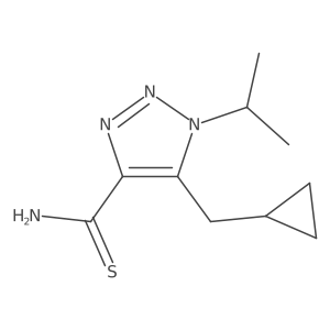 5-(cyclopropylmethyl)-1-(propan-2-yl)-1H-1,2,3-triazole-4-carbothioamide Structure