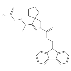 2-[(1-{1-[({[(9H-fluoren-9-yl)methoxy]carbonyl}amino)methyl]cyclopentyl}-N-methylformamido)oxy]acetic acid Structure