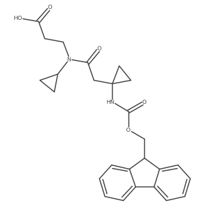 3-{N-cyclopropyl-2-[1-({[(9H-fluoren-9-yl)methoxy]carbonyl}amino)cyclopropyl]acetamido}propanoic acid Structure