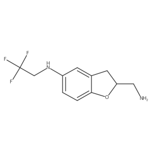 2-(aminomethyl)-N-(2,2,2-trifluoroethyl)-2,3-dihydro-1-benzofuran-5-amine结构式