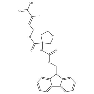 4-{[3-({[(9H-fluoren-9-yl)methoxy]carbonyl}amino)oxolan-3-yl]formamido}-2-methylbut-2-enoic acid结构式