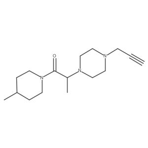 1-(4-Methylpiperidin-1-yl)-2-(4-prop-2-ynylpiperazin-1-yl)propan-1-one结构式