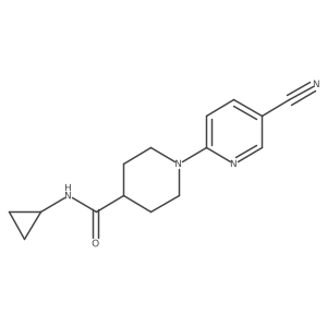 1-(5-cyanopyridin-2-yl)-N-cyclopropylpiperidine-4-carboxamide Structure