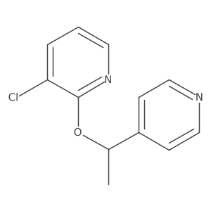 3-Chloro-2-[1-(pyridin-4-yl)ethoxy]pyridine Structure
