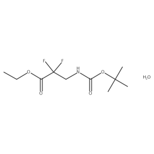 Ethyl 3-((tert-butoxycarbonyl)amino)-2,2-difluoropropanoate hydrate Structure