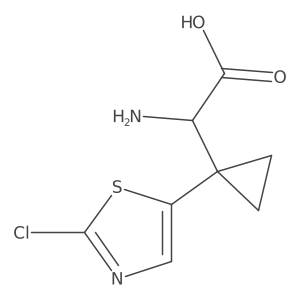 2-Amino-2-[1-(2-chloro-1,3-thiazol-5-yl)cyclopropyl]acetic acid结构式