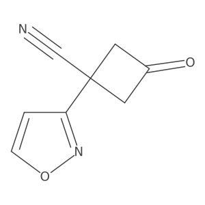 1-(1,2-Oxazol-3-yl)-3-oxocyclobutane-1-carbonitrile结构式