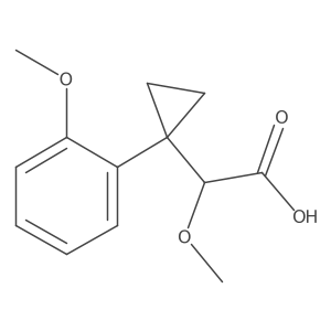 2-Methoxy-2-[1-(2-methoxyphenyl)cyclopropyl]acetic acid结构式