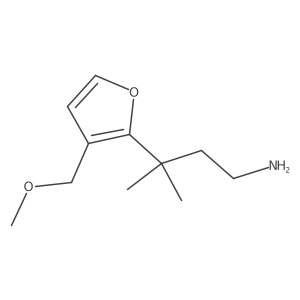 3-[3-(Methoxymethyl)furan-2-yl]-3-methylbutan-1-amine结构式