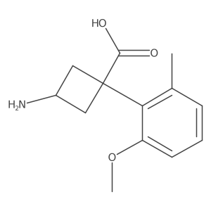 3-Amino-1-(2-methoxy-6-methylphenyl)cyclobutane-1-carboxylic acid Structure